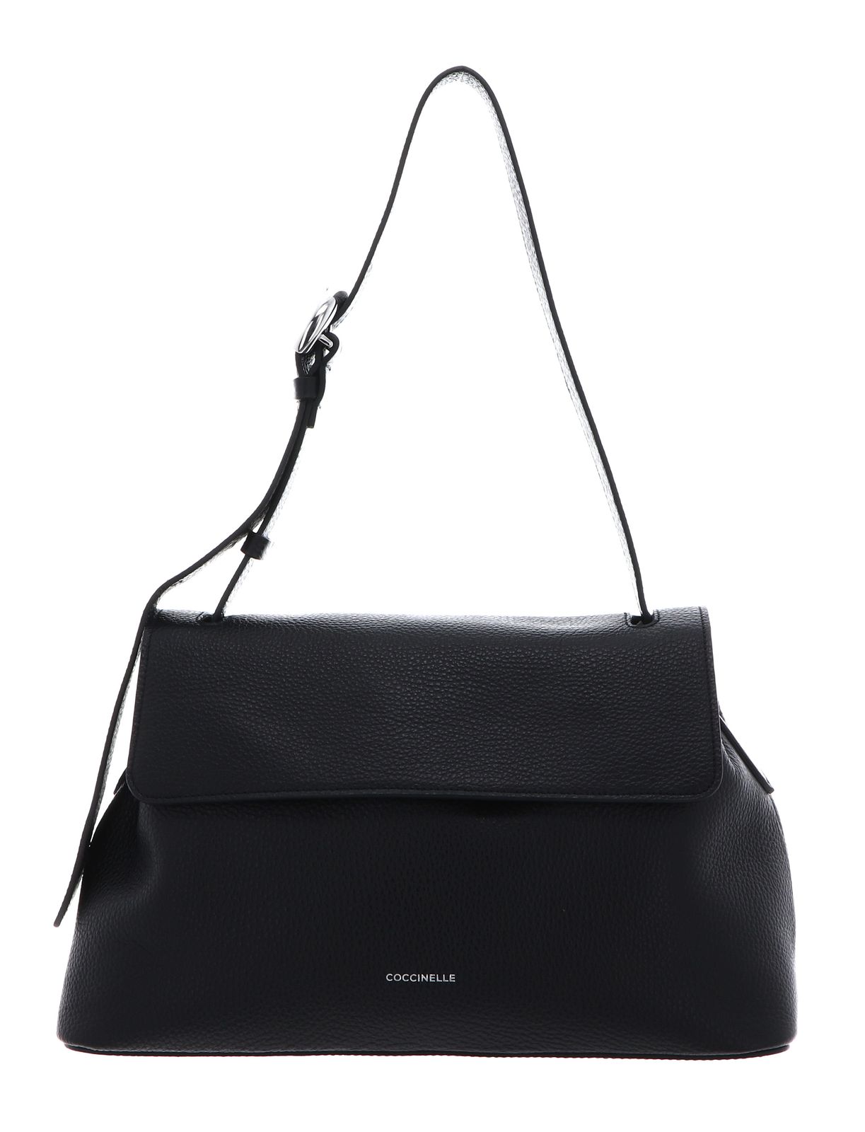 COCCINELLE Fern Shoulder Bag Grained Leather Noir