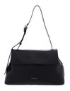 COCCINELLE Fern Shoulder Bag Grained Leather Noir COCCINELLE Fern Shoulder Bag Grained Leather Noir