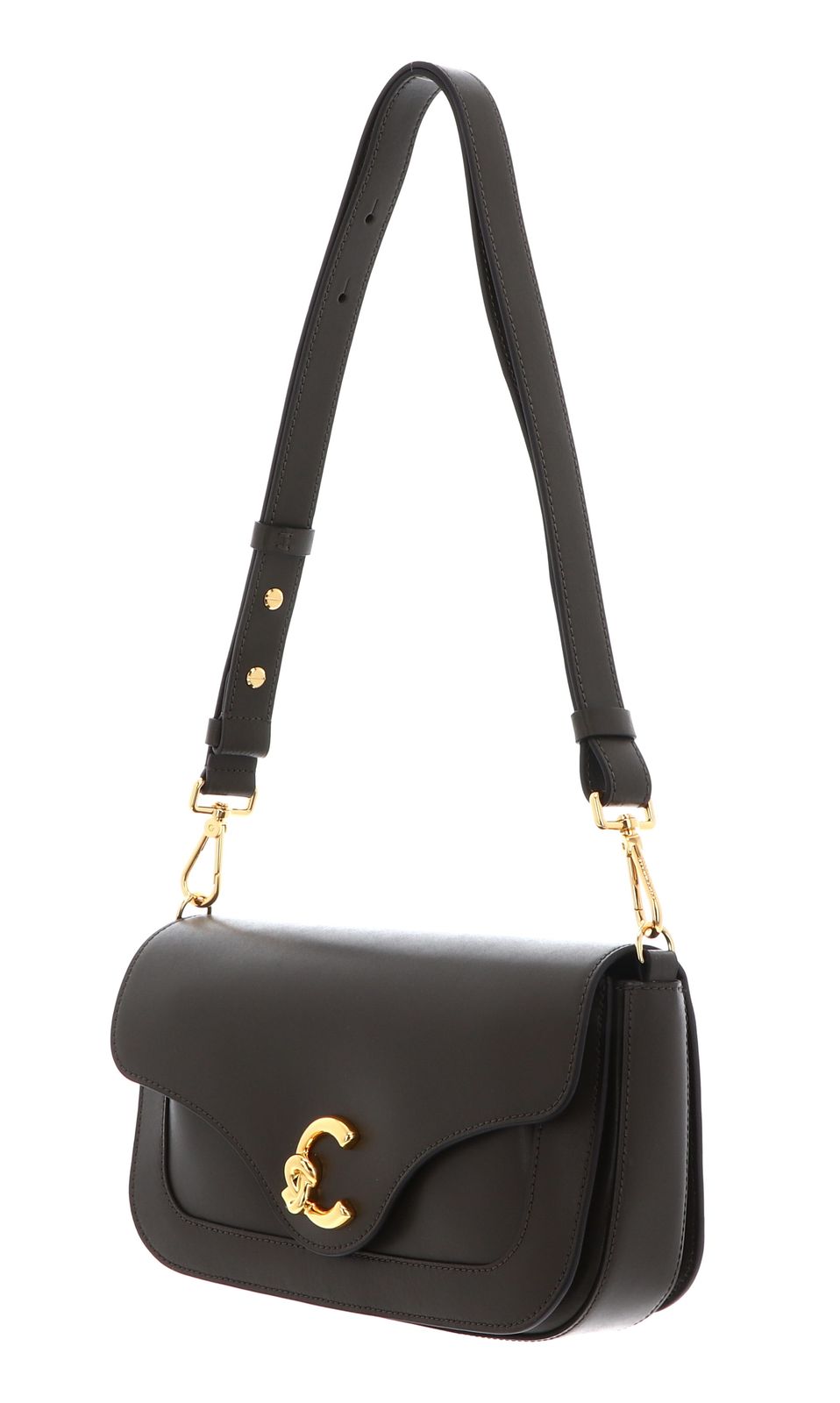 COCCINELLE C-Me Calf Smooth Leather Handbag Fango COCCINELLE C-Me Calf Smooth Leather Handbag Fango