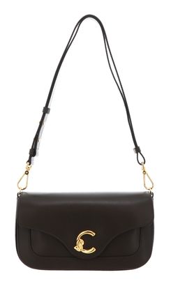 COCCINELLE C-Me Calf Smooth Leather Handbag Fango COCCINELLE C-Me Calf Smooth Leather Handbag Fango