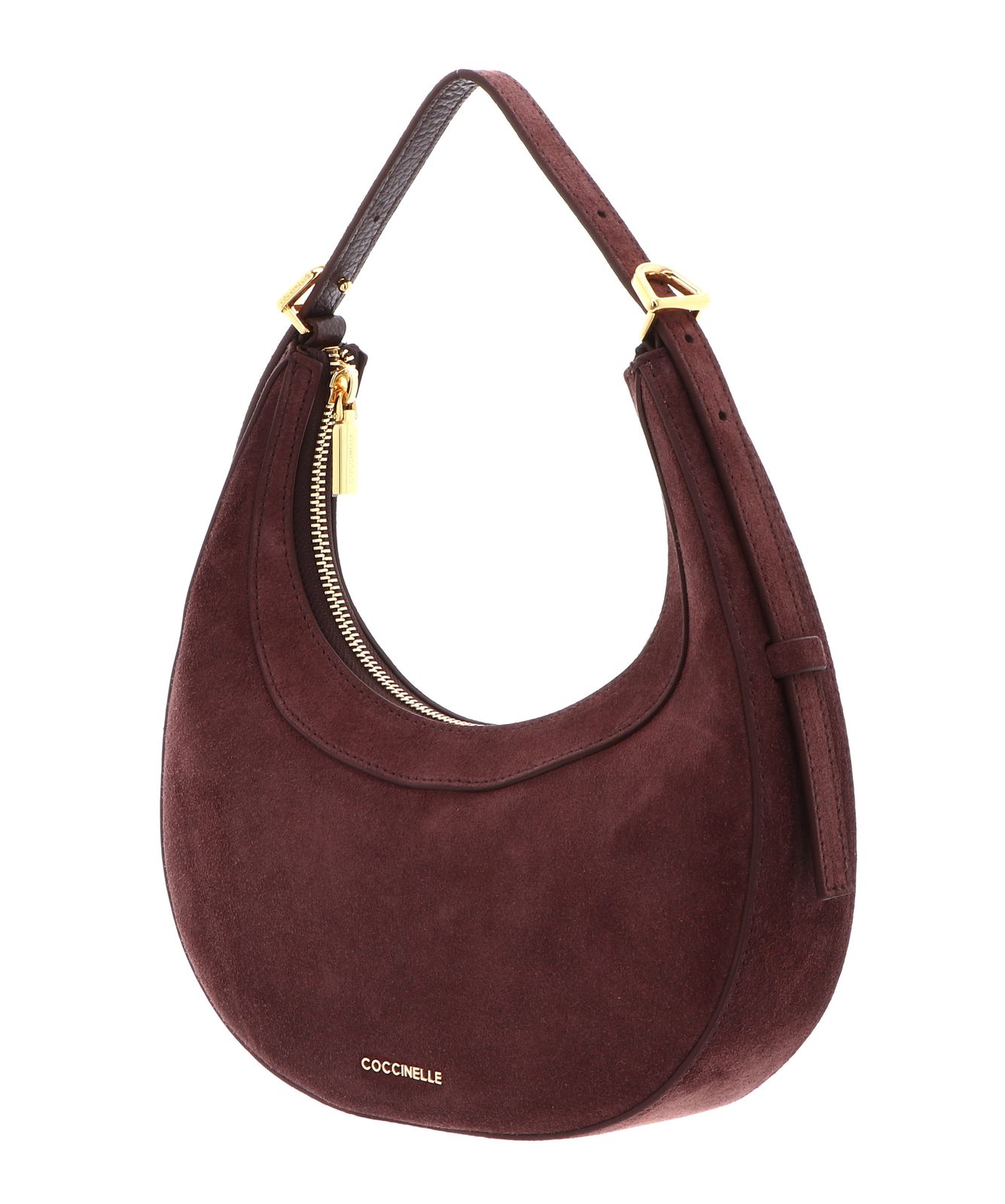 COCCINELLE Whisper Mini Bag Suede Leather / Grained Leather Berry COCCINELLE Whisper Mini Bag Suede Leather / Grained Leather Berry