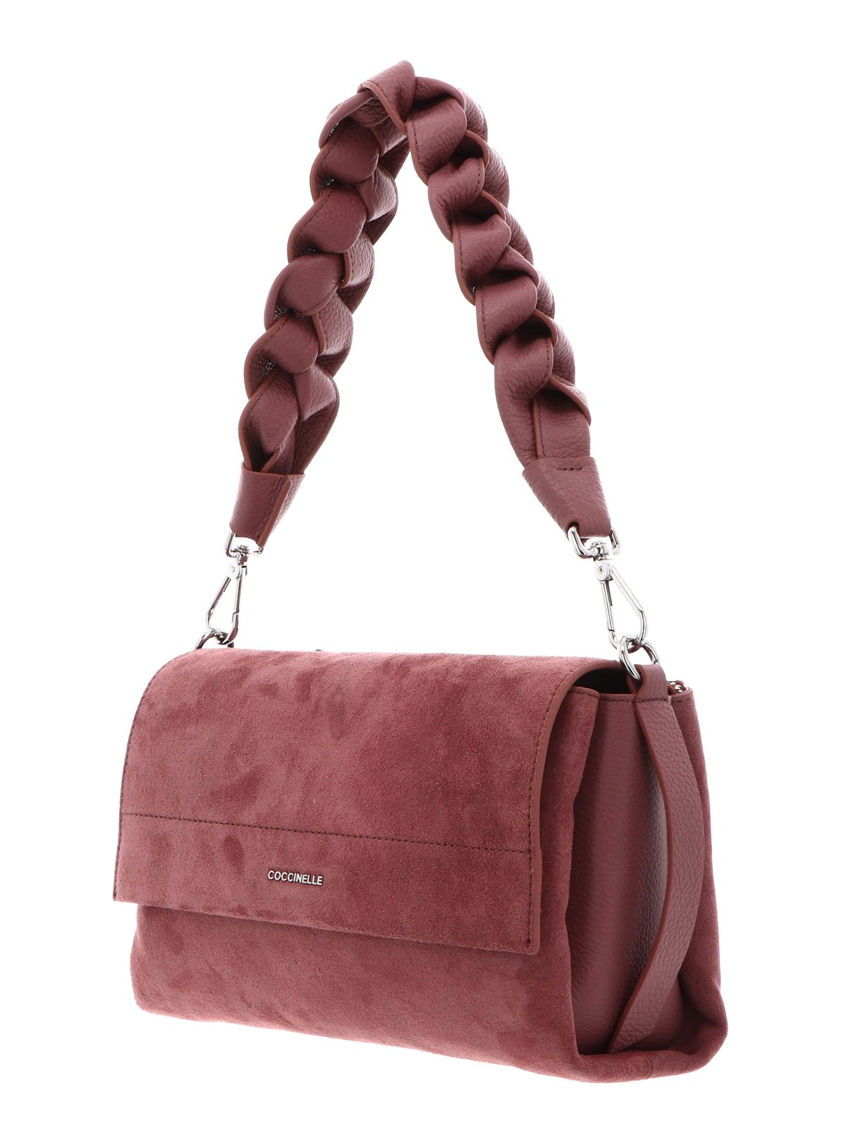 COCCINELLE Boheme Shoulder Bag Suede Leather / Grained Lea. Wint. Rose / W. Ros COCCINELLE Boheme Shoulder Bag Suede Leather / Grained Lea. Wint. Rose / W. Ros