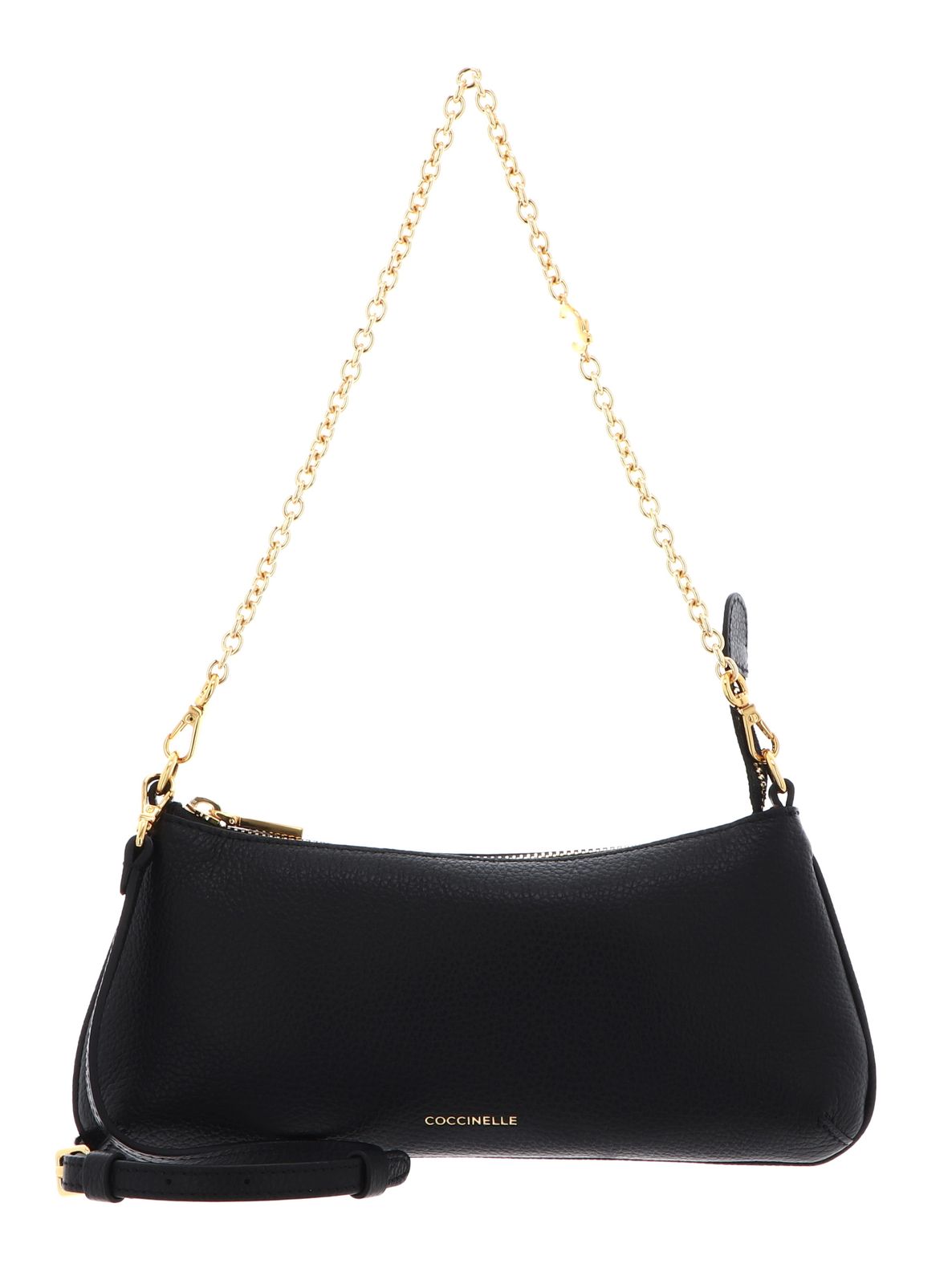 COCCINELLE C-Me Chain Mini Bag Grained Leather Noir