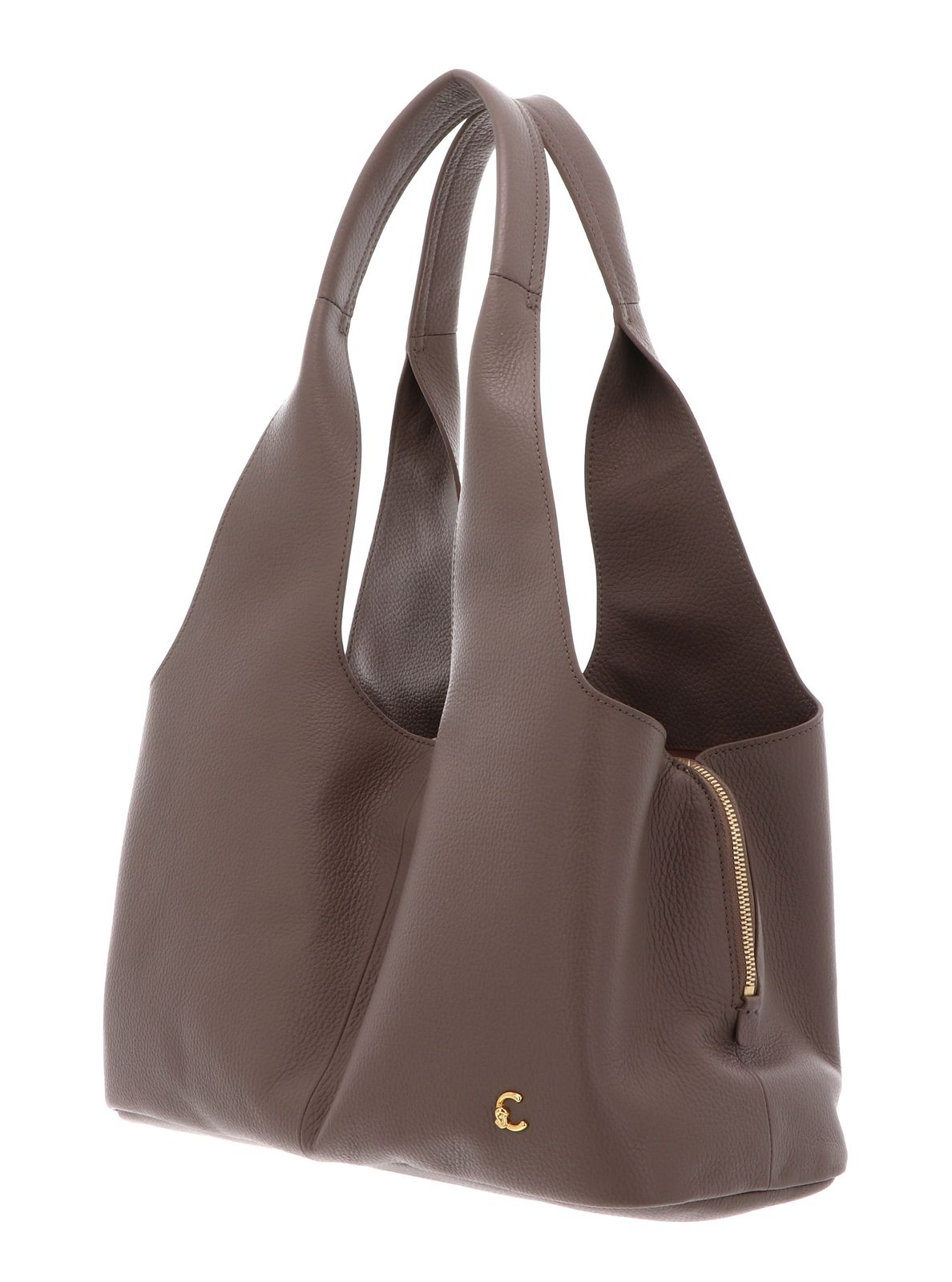 COCCINELLE Nell Handbag Grained Leather Warm Taupe COCCINELLE Nell Handbag Grained Leather Warm Taupe