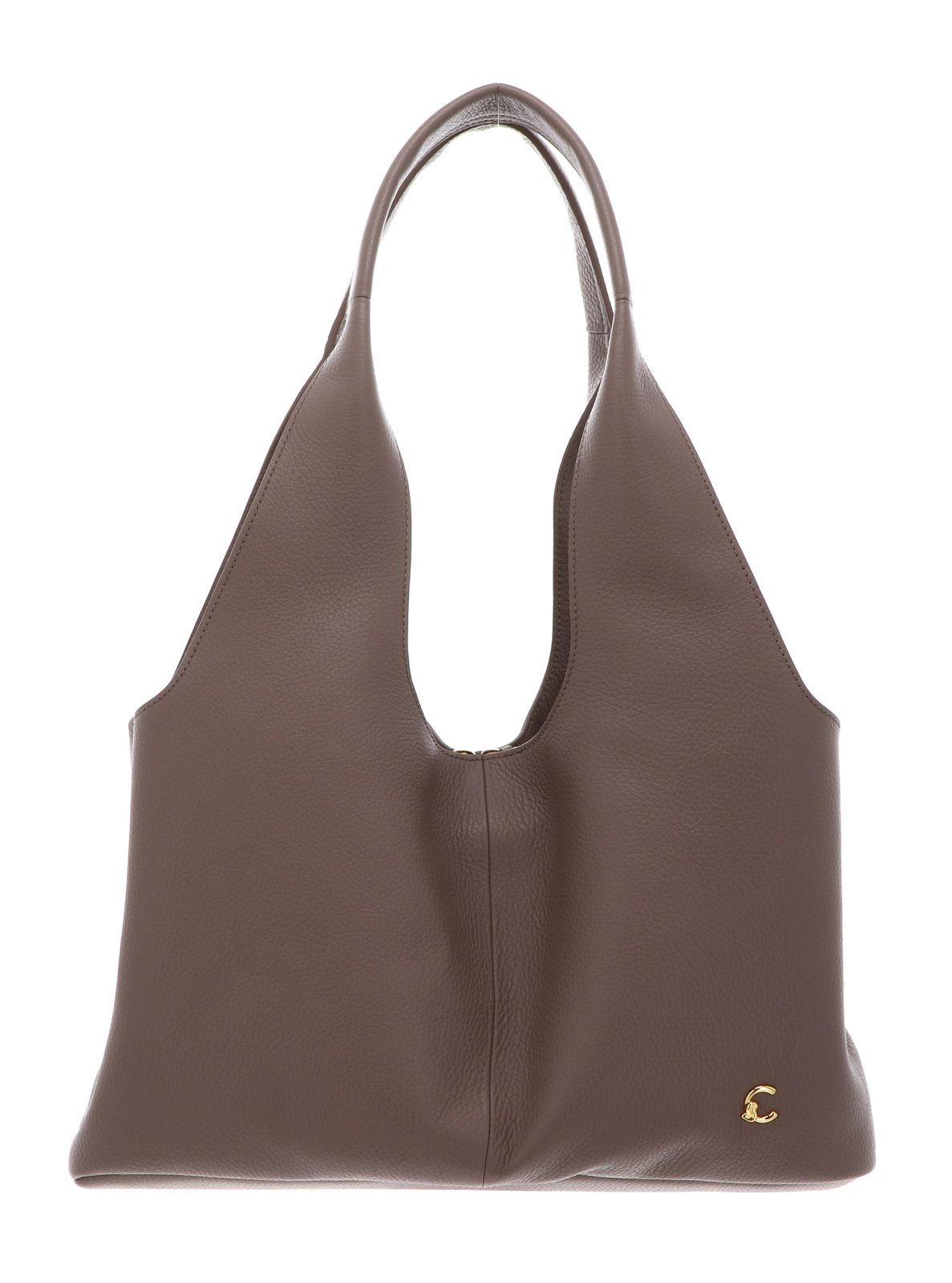 COCCINELLE Nell Handbag Grained Leather Warm Taupe