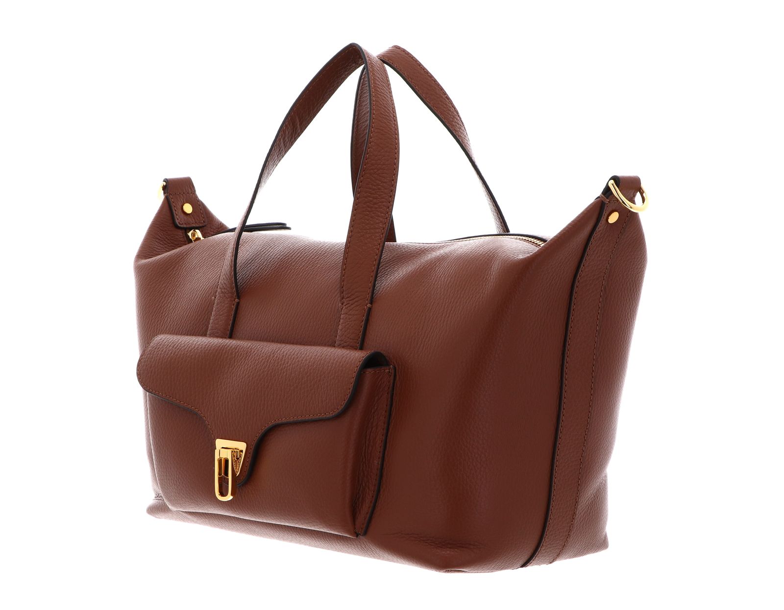 COCCINELLE Beat Generatio Handbag Grained Leather Cognac COCCINELLE Beat Generatio Handbag Grained Leather Cognac