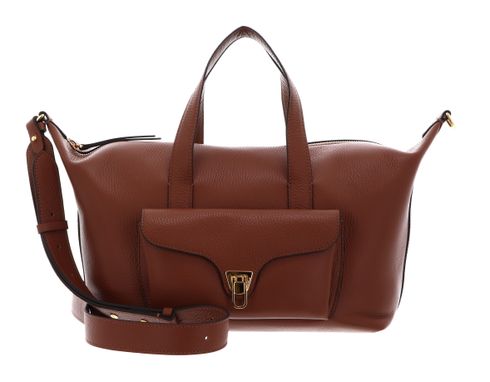 COCCINELLE Beat Generatio Handbag Grained Leather Cognac COCCINELLE Beat Generatio Handbag Grained Leather Cognac