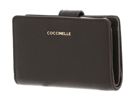 COCCINELLE Metallic Soft Mini Wallet Grained Leather Fango