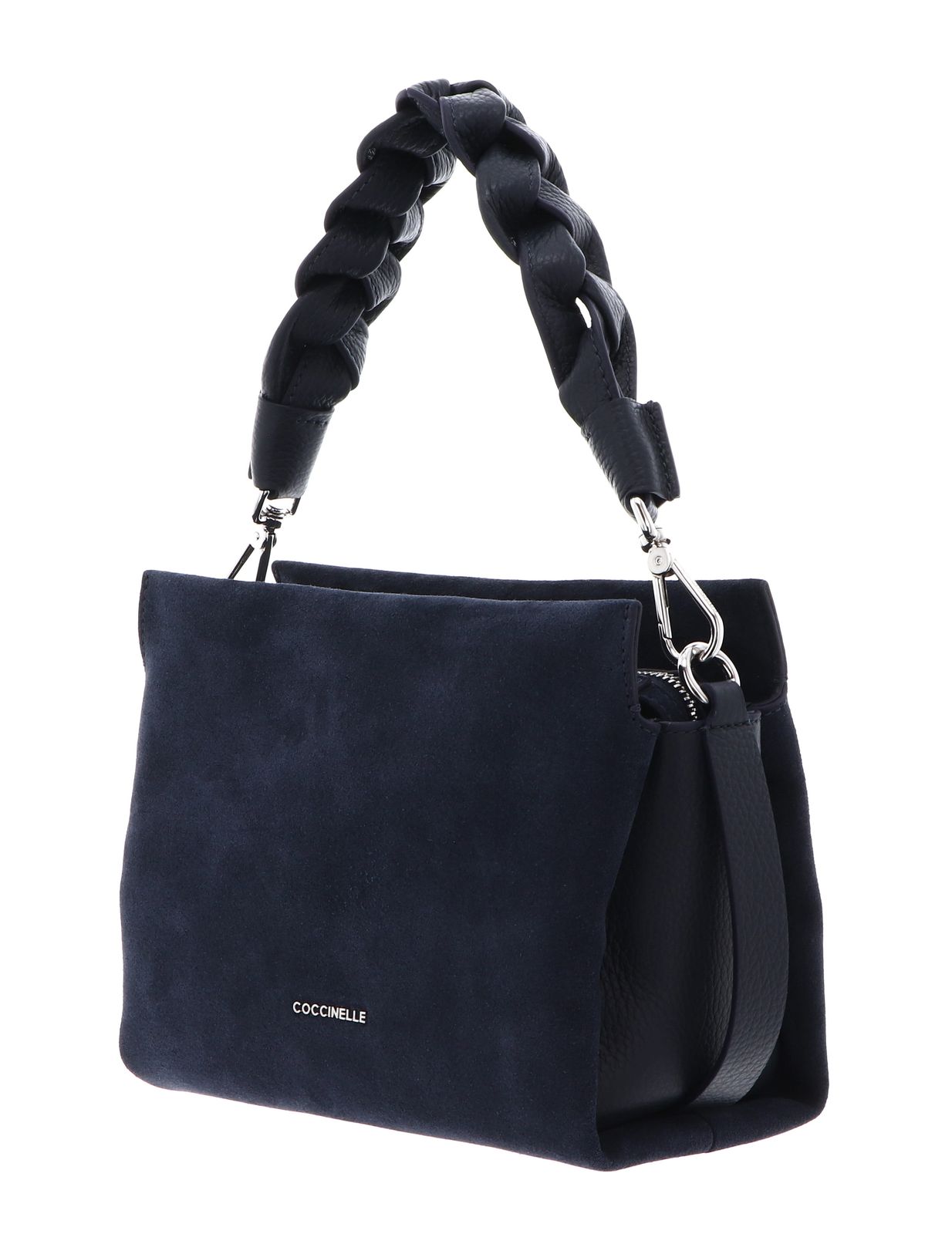COCCINELLE Boheme Handbag Suede Grainy Leather Midnight Blue COCCINELLE Boheme Handbag Suede Grainy Leather Midnight Blue