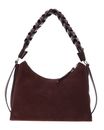 COCCINELLE Suede Bimaterial Shoulderbag Berry / Berry