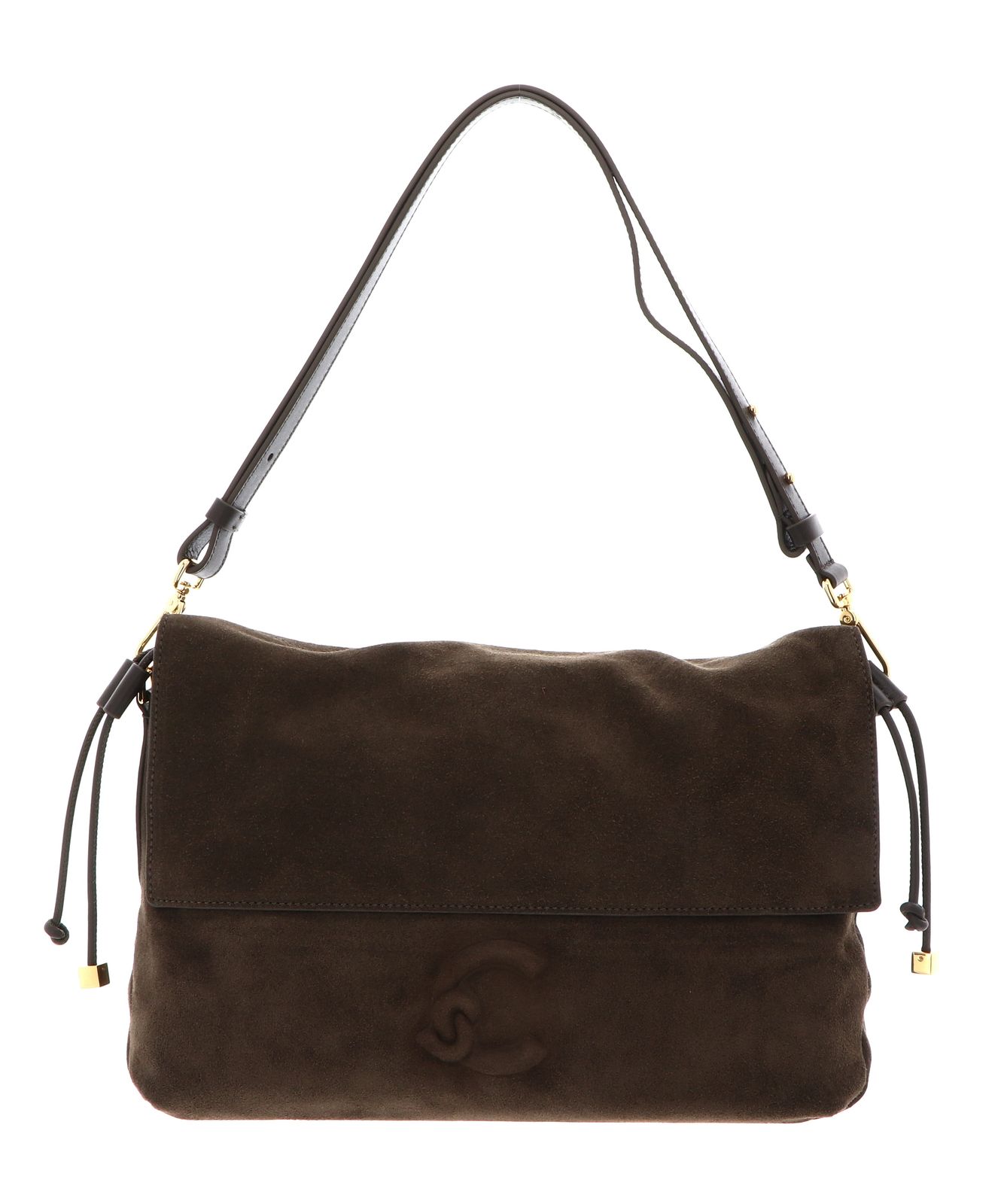 COCCINELLE Lidia Handbag Suede Leather / Smooth Leather Fango / Fango