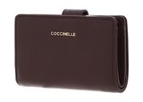 COCCINELLE Metallic Soft Mini Wallet Grained Leather Berry COCCINELLE Metallic Soft Mini Wallet Grained Leather Berry