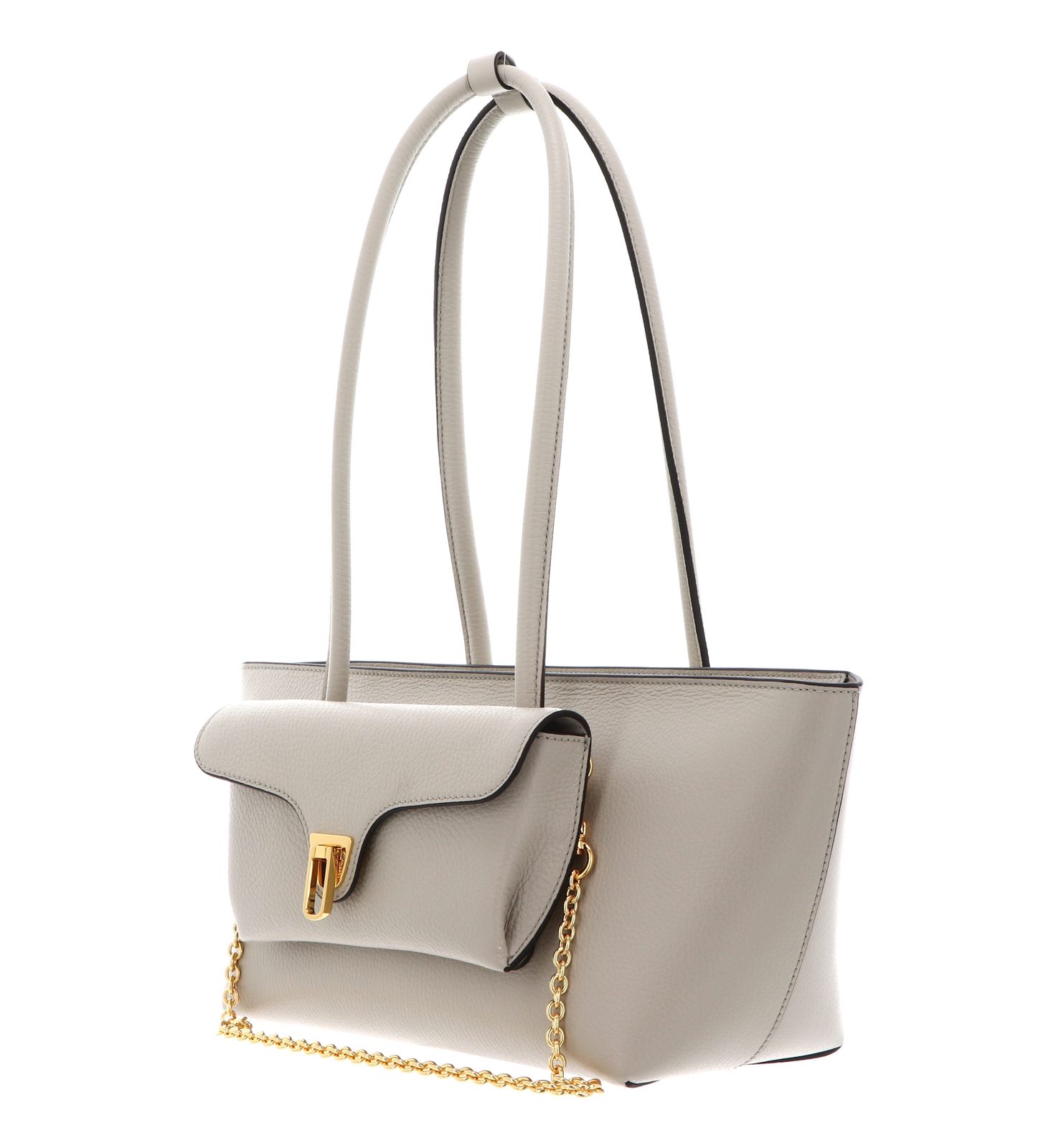 COCCINELLE Double Beat Grained Leather Handbag Eucalipto COCCINELLE Double Beat Grained Leather Handbag Eucalipto