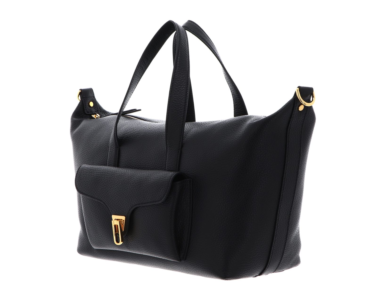 COCCINELLE Beat Generatio Handbag Grained Leather Noir COCCINELLE Beat Generatio Handbag Grained Leather Noir