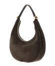 COCCINELLE Whisper Mini Bag Suede Leather / Grained Leather Fango COCCINELLE Whisper Mini Bag Suede Leather / Grained Leather Fango