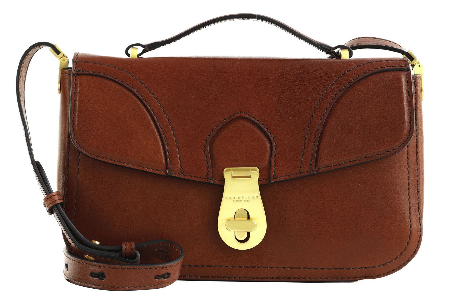 THE BRIDGE Mia Top Handle Bag Marrone 14 / Oro