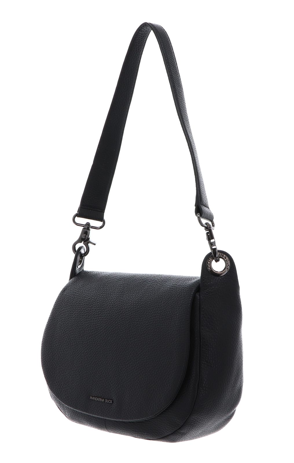 MANDARINA DUCK Mellow Leather Hunting Bag Nero MANDARINA DUCK Mellow Leather Hunting Bag Nero