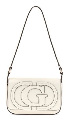 GUESS Ruby Flap Shoulder Bag Cream White