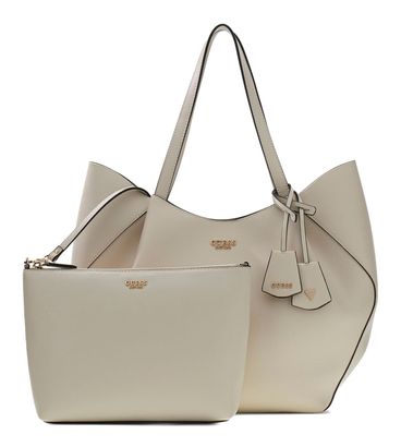 GUESS Amorette 2 in 1 Tote Bag Cream White