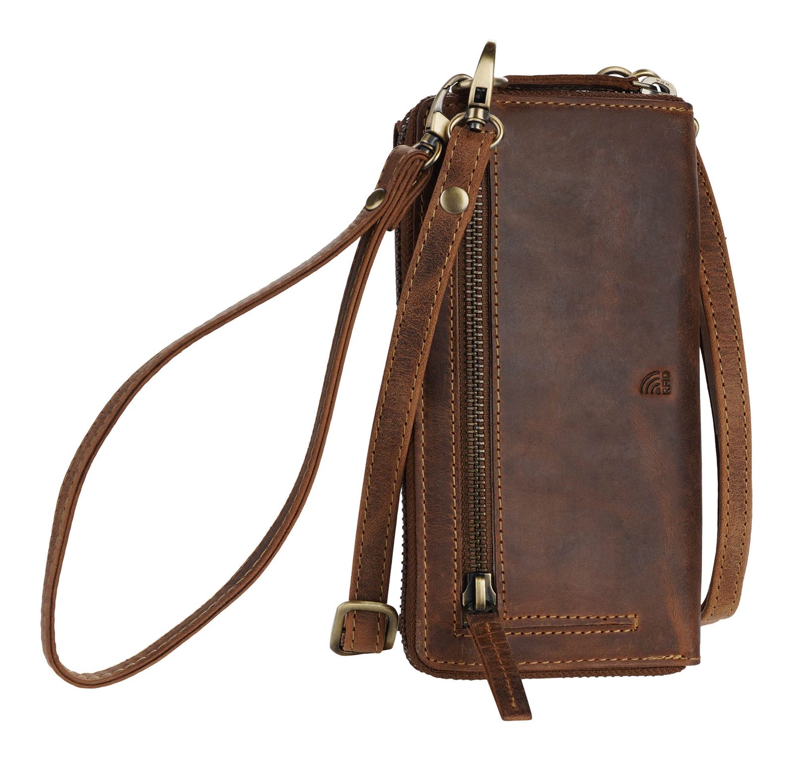 GREENBURRY Vintage Phone Case RFID Brown GREENBURRY Vintage Phone Case RFID Brown