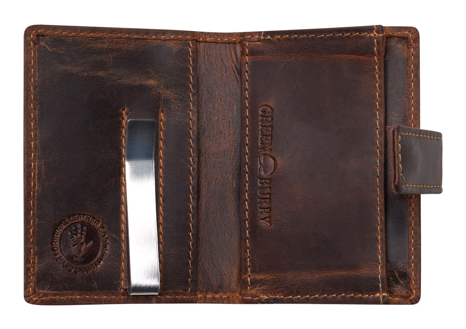 GREENBURRY Vintage Card-Clip Case RFID Brown GREENBURRY Vintage Card-Clip Case RFID Brown