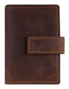 GREENBURRY Vintag Card-Clip Pocket Case RFID Brown