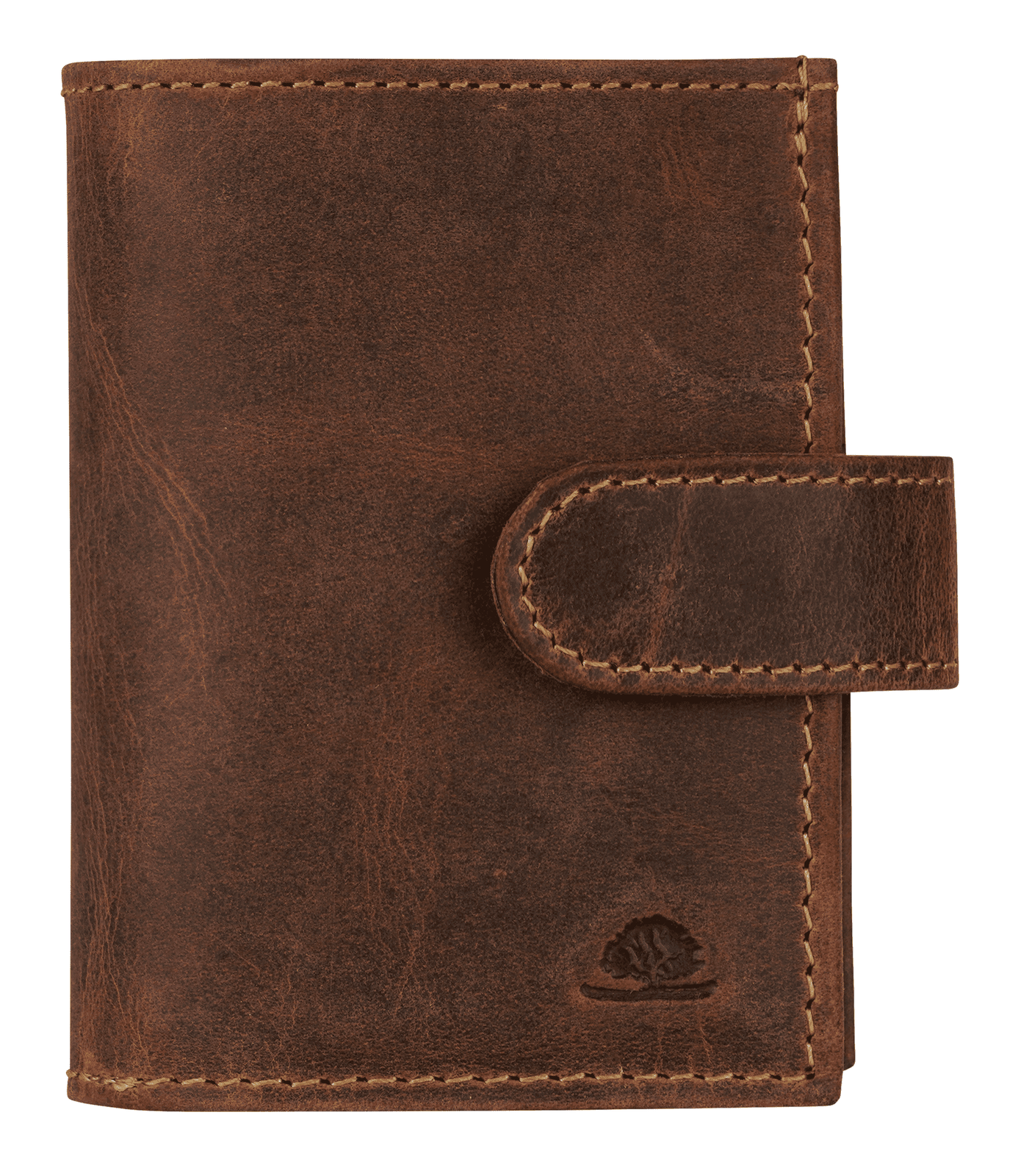 GREENBURRY Vintage Original RFID Card Double Slider Zip Brown