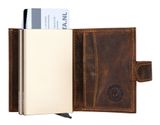 GREENBURRY Vintage Original RFID Card Double Slider Zip Brown GREENBURRY Vintage Original RFID Card Double Slider Zip Brown