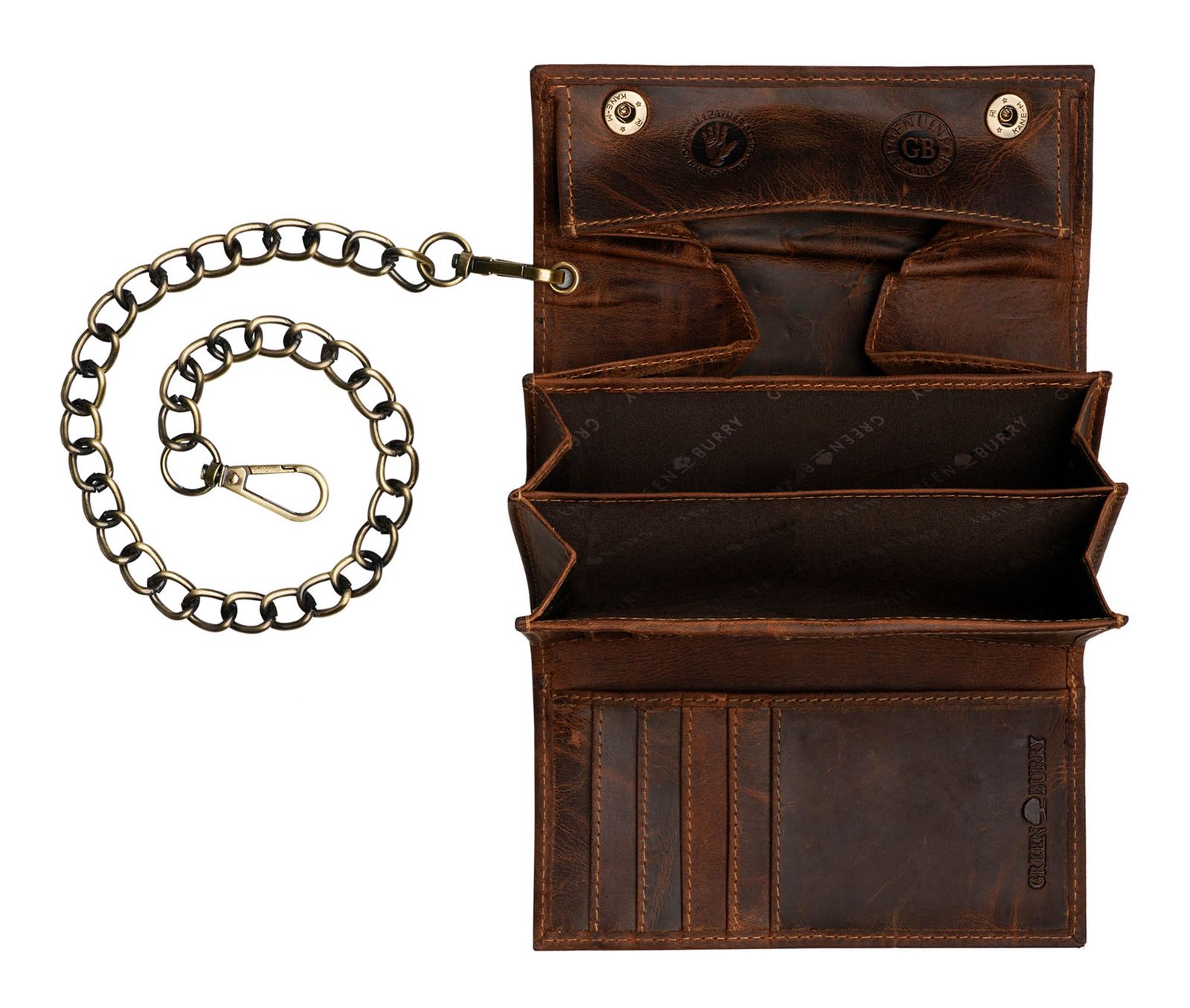 GREENBURRY Vintage Biker Wallet Brown GREENBURRY Vintage Biker Wallet Brown
