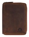 GREENBURRY Vintage Zip Around Wallet Brown