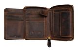 GREENBURRY Vintage Zip Around Wallet Brown