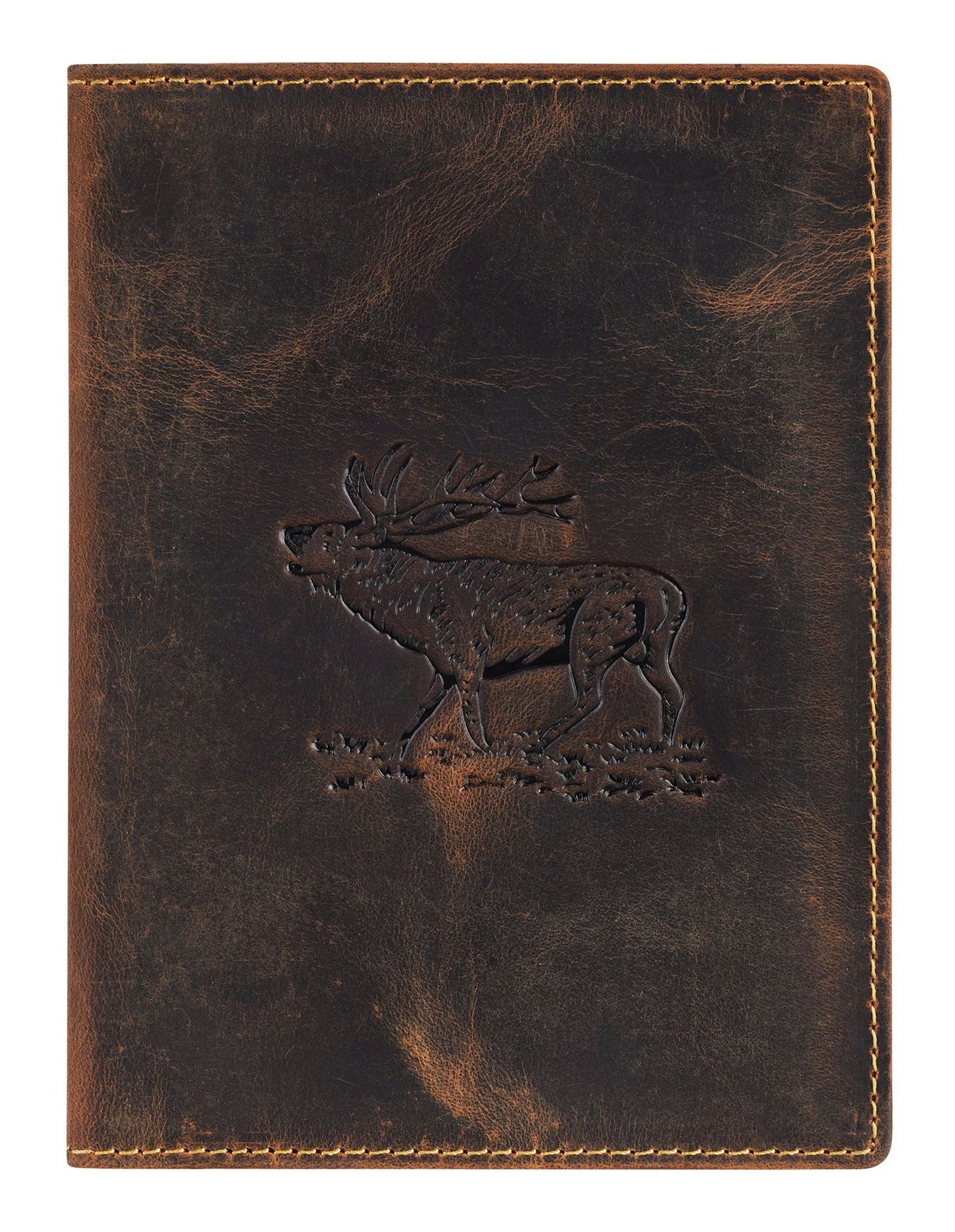 GREENBURRY Vintage ID Card Holder Brown Stag