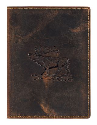 GREENBURRY Vintage ID Card Holder Brown Stag GREENBURRY Vintage ID Card Holder Brown Stag