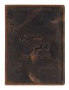 GREENBURRY Vintage ID Card Holder Brown Stag GREENBURRY Vintage ID Card Holder Brown Stag