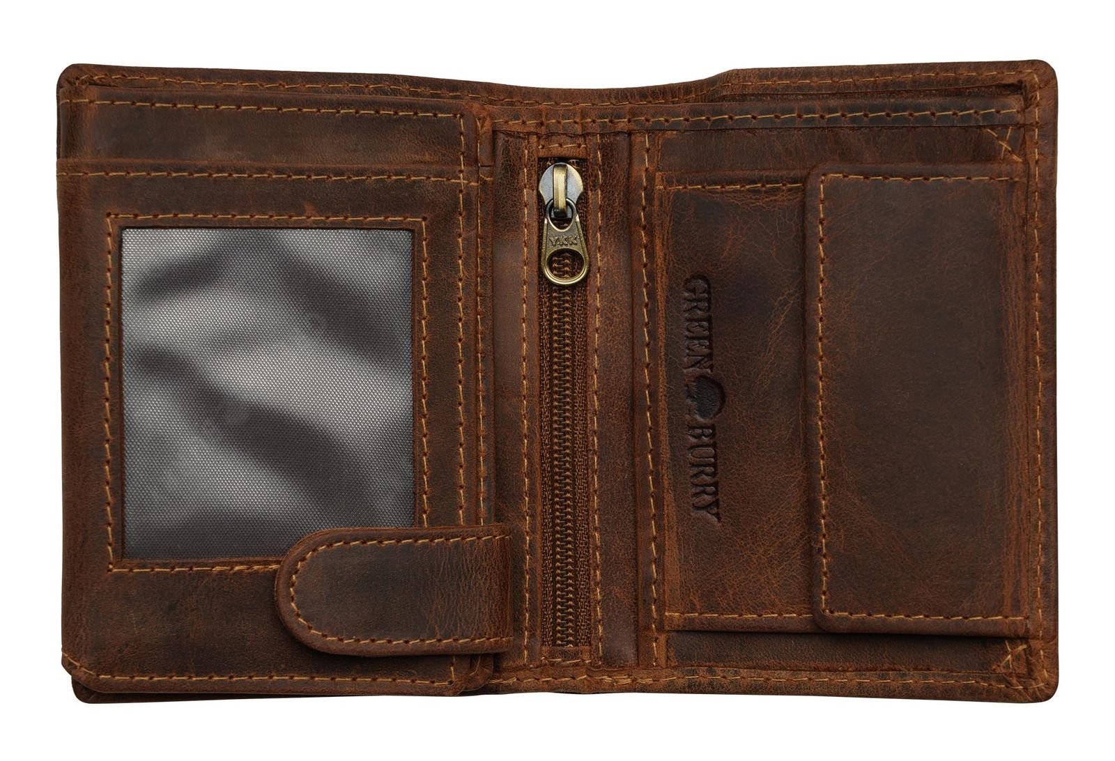 GREENBURRY Vintage Mini Wallet RFID Brown GREENBURRY Vintage Mini Wallet RFID Brown