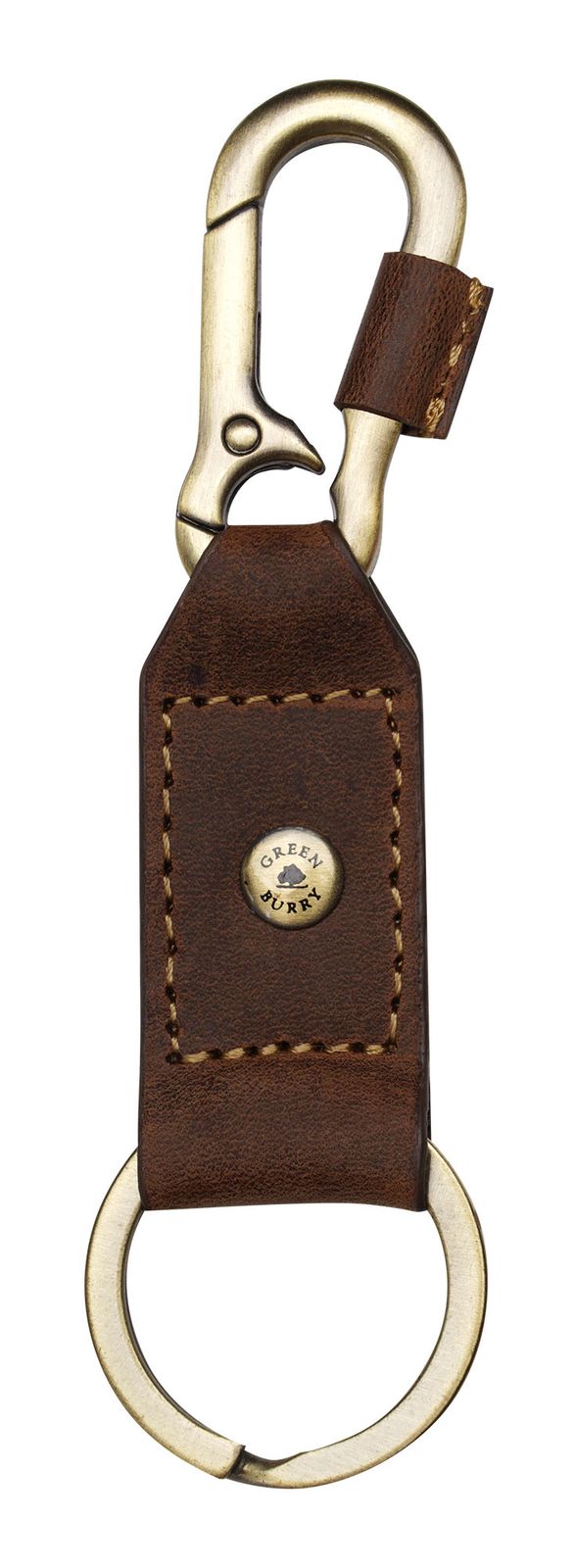 GREENBURRY Vintage Leather Keyring Brown GREENBURRY Vintage Leather Keyring Brown