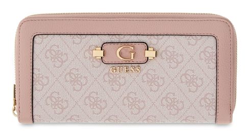 GUESS Lindsey SLG Zip Around Wallet L Orchid Logo