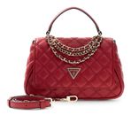 GUESS Giully II Top Handle Flap Bag Dark Cherry GUESS Giully II Top Handle Flap Bag Dark Cherry