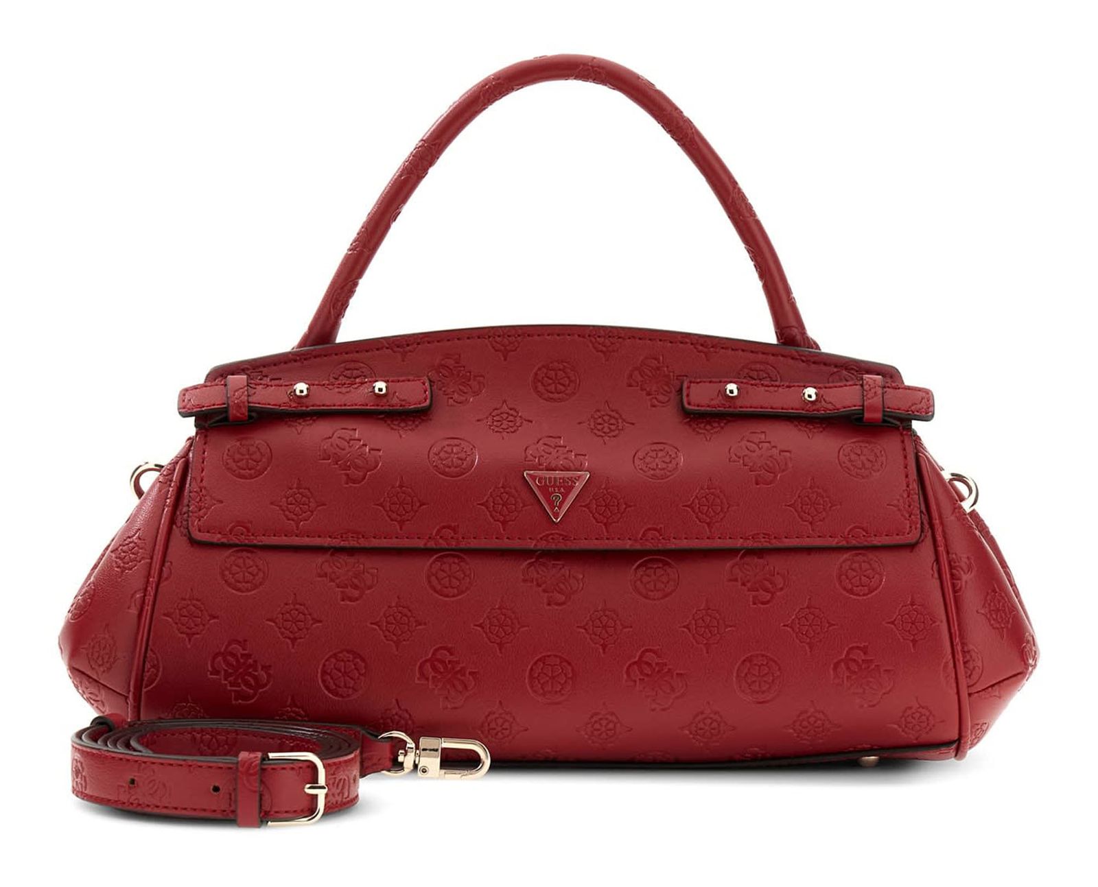 GUESS Diana Top Handle Flap M Dark Cherry Logo