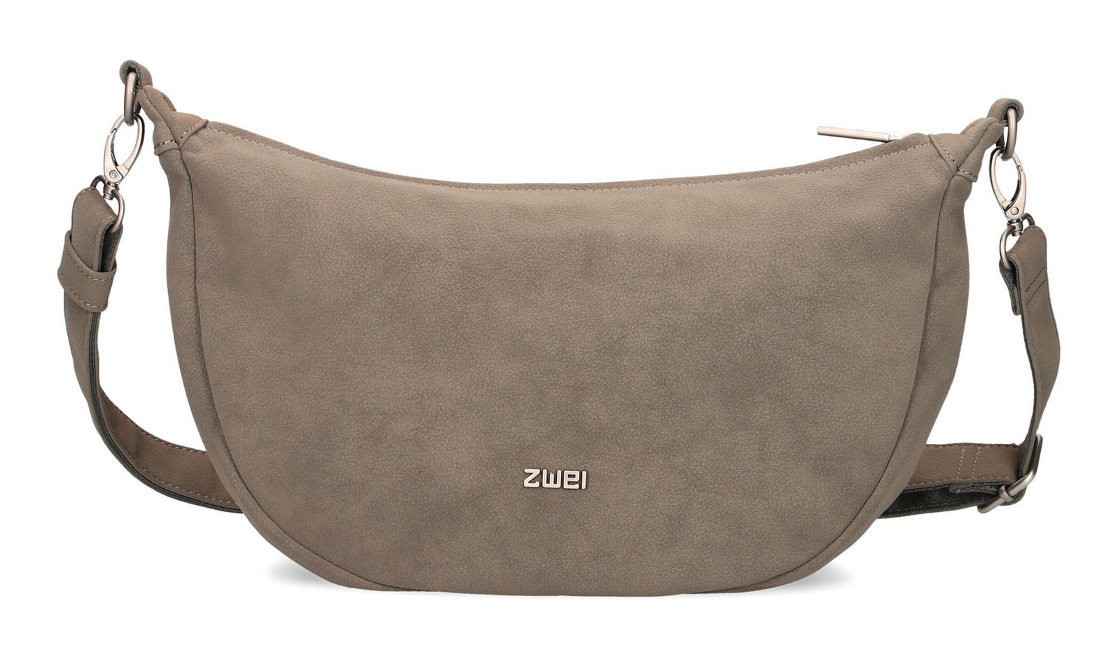 zwei Mademoiselle.M M70 Half-Moon Bag Nubuk - Mud
