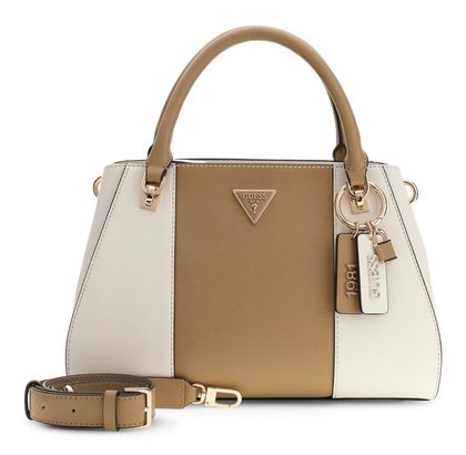 GUESS Noelle II Luxury Satchel Cream White / Beige GUESS Noelle II Luxury Satchel Cream White / Beige