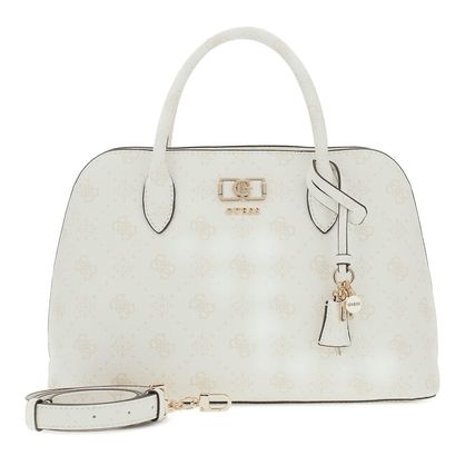 GUESS Emelie Logo Two Comp Satchel White Logo GUESS Emelie Logo Two Comp Satchel White Logo