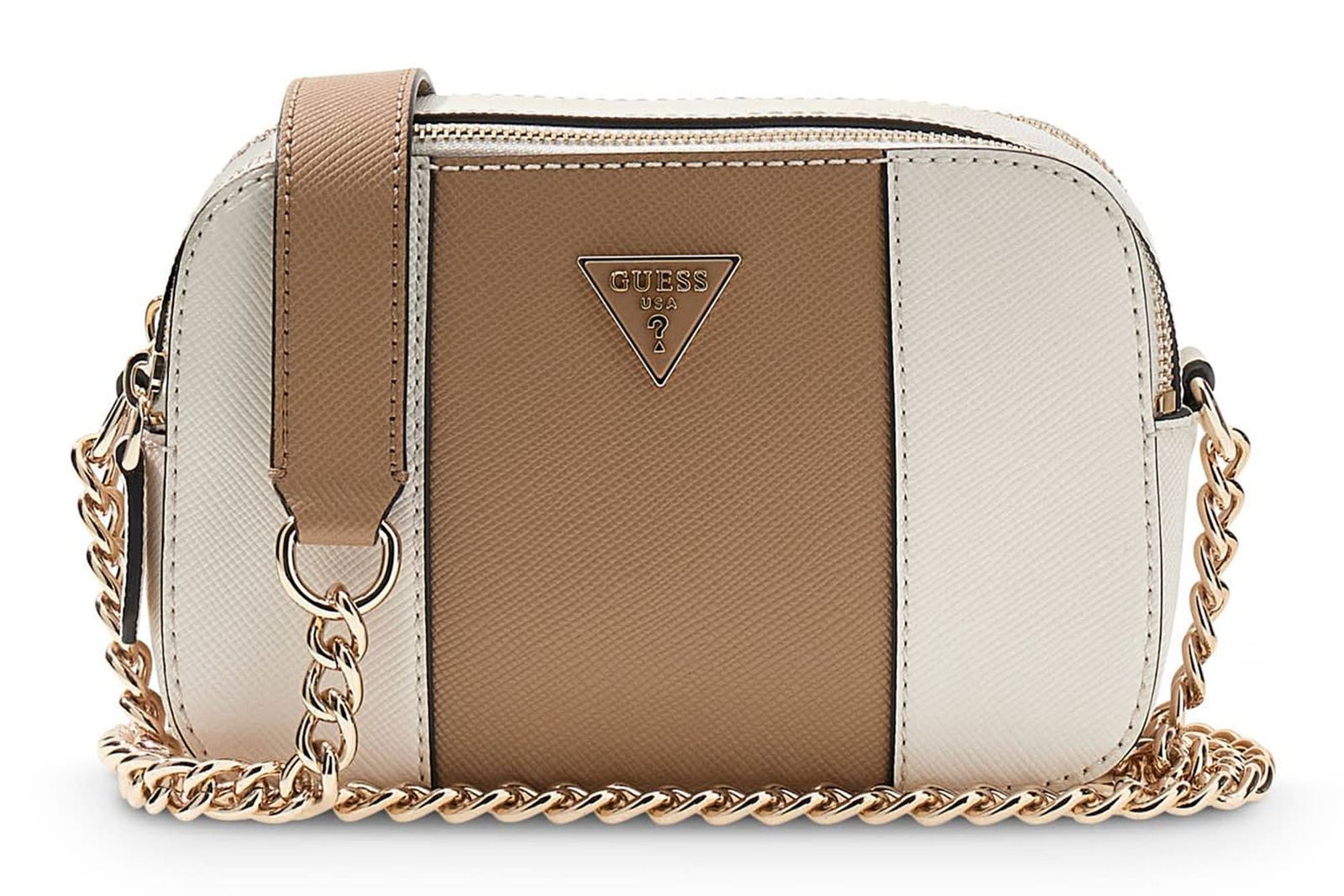 GUESS Noelle II Crossbody Camera Bag Cream White / Beige