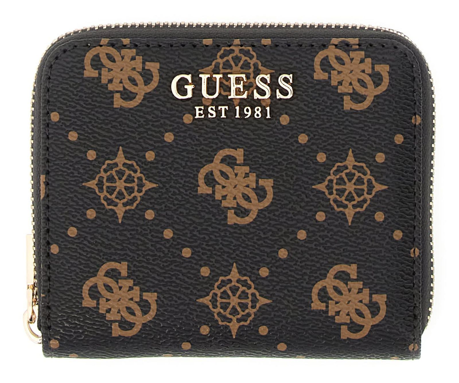 GUESS Emelie Logo SLG Zip Around S Espresso Logo