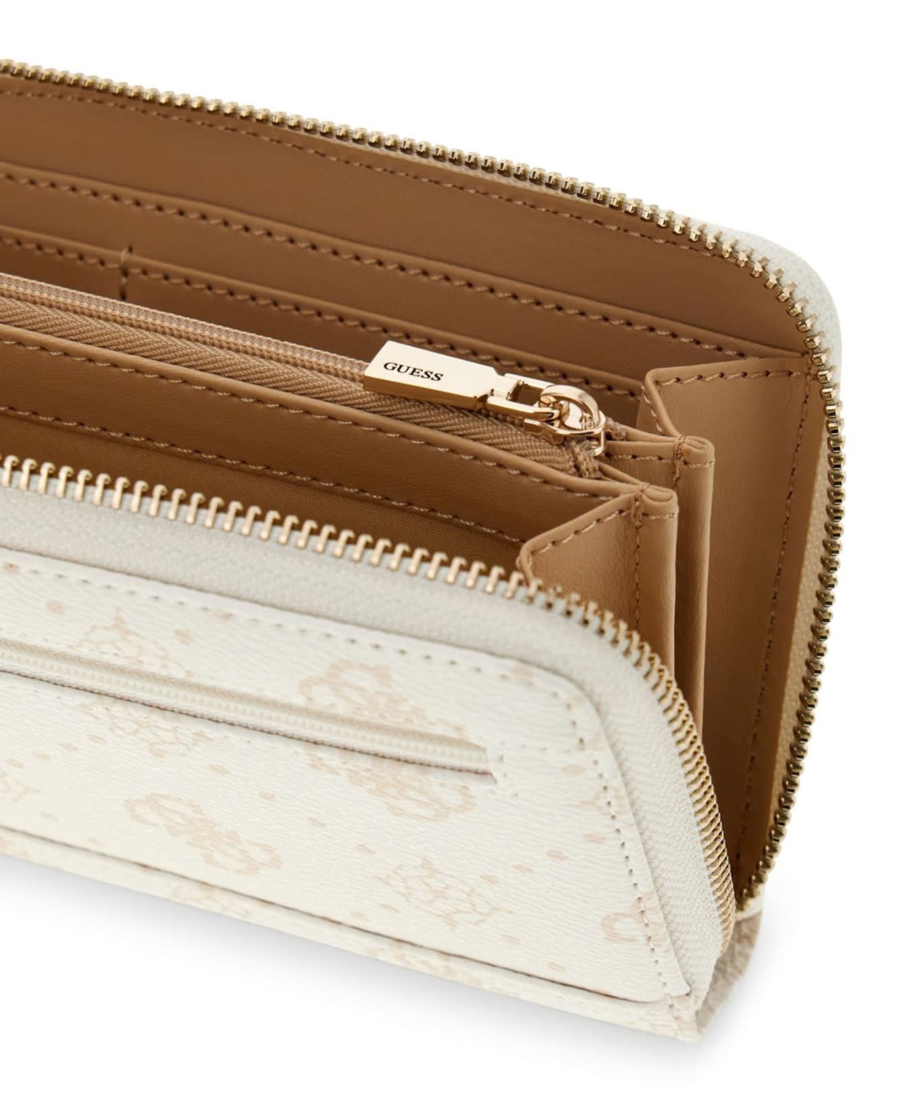 GUESS Emelie Logo SLG Zip Around Wallet L White Logo GUESS Emelie Logo SLG Zip Around Wallet L White Logo