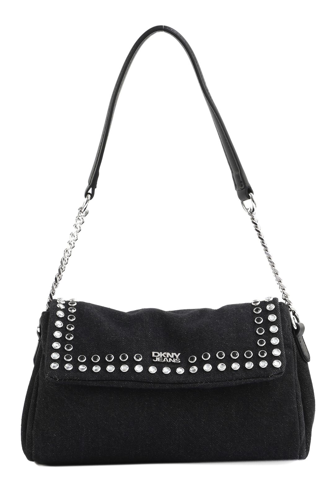DKNY Milla Flap Crossbody Bag Blk Denim