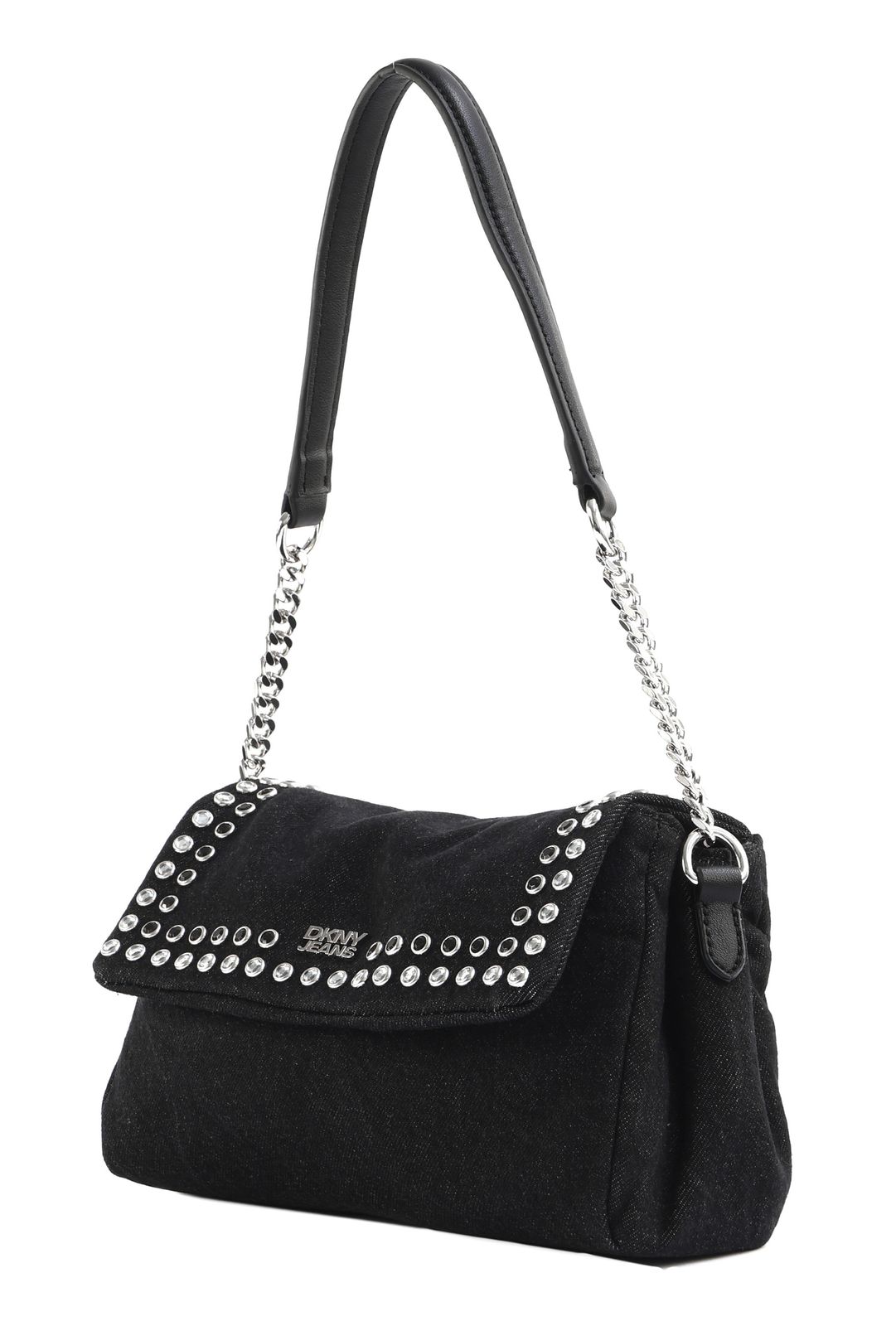 DKNY Milla Flap Crossbody Bag Blk Denim DKNY Milla Flap Crossbody Bag Blk Denim