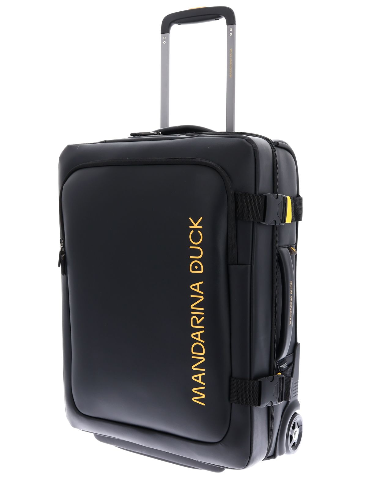 MANDARINA DUCK Eco Coated Wheeled Duffle S Black