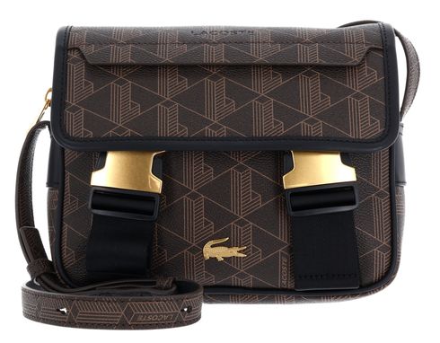 LACOSTE Messenger Bag Mono Slate Black Shitake LACOSTE Messenger Bag Mono Slate Black Shitake