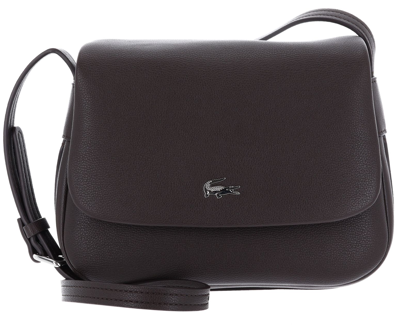 LACOSTE Flap Crossover Bag Dark Brown
